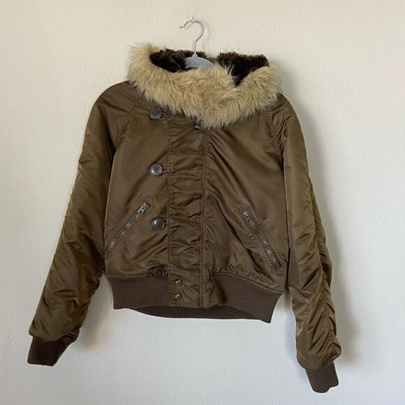 Rare Alpha Industries N-2B Barricade Khaki Bomber Alaska Jacket  Size M - Picture 5 of 10